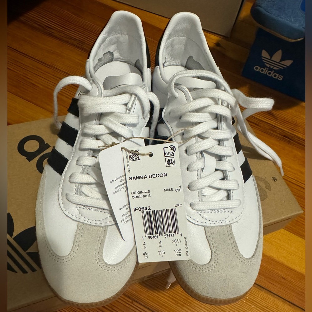 Adidas Samba Decon White/Gum  Size: US4.5/UK 4